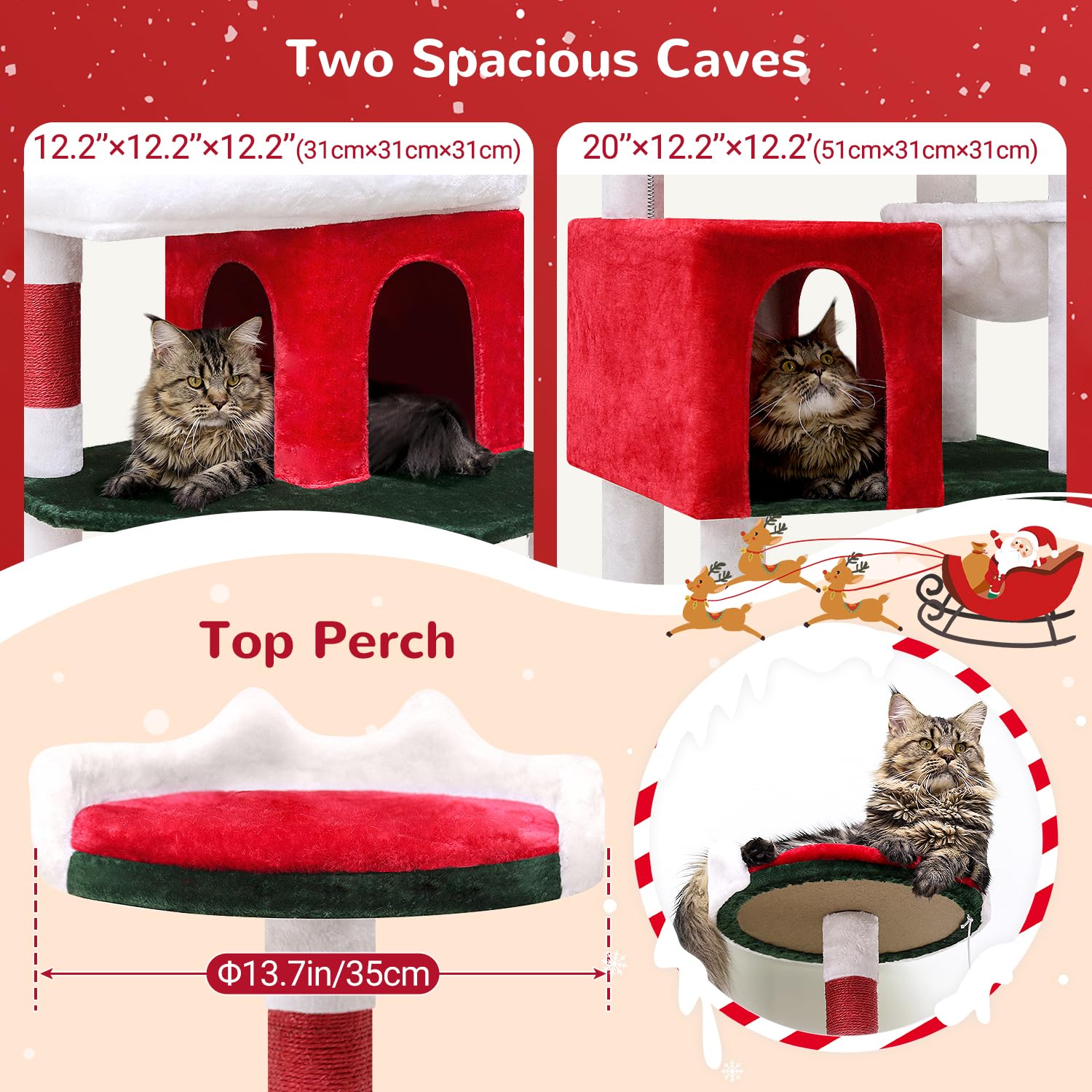 Globlazer S72 Heavy Duty Cat Trees For Large Cats, Sturdy 72In Maine Coon Cat Tree For Large 20 Lbs+ Heavy Duty Cat Tower For Ad